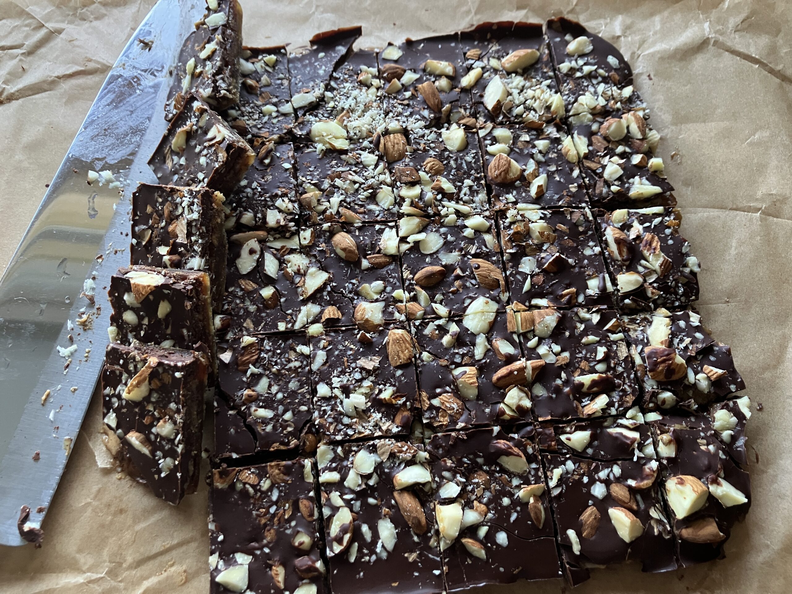 Chocolate Almond Butter Date Bark